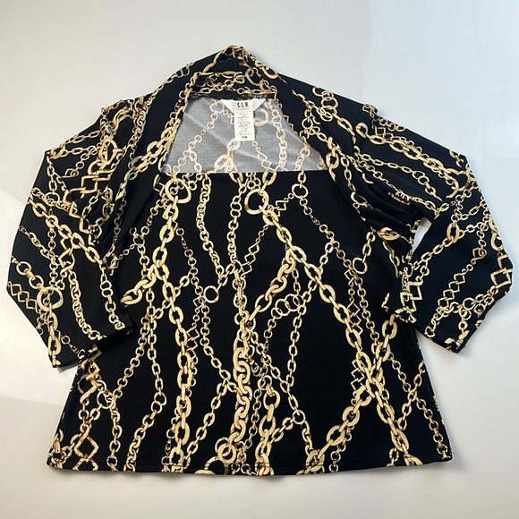 S.L.B. Petite Chain Print Top and Skirt Set S60-11 - Picture 2 of 9